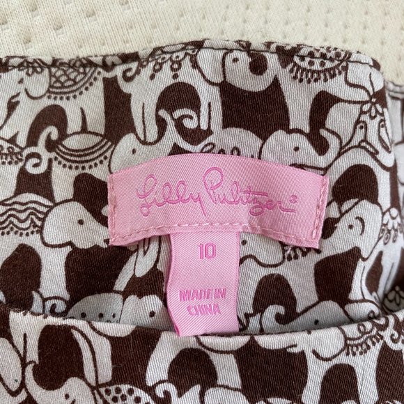 Lilly Pulitzer Elephant Print Top Sz 10 - Picture 4 of 6